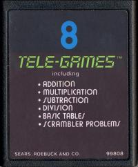 2600: MATH - TEXT LABEL / 8 TELE GAMES (GAME)