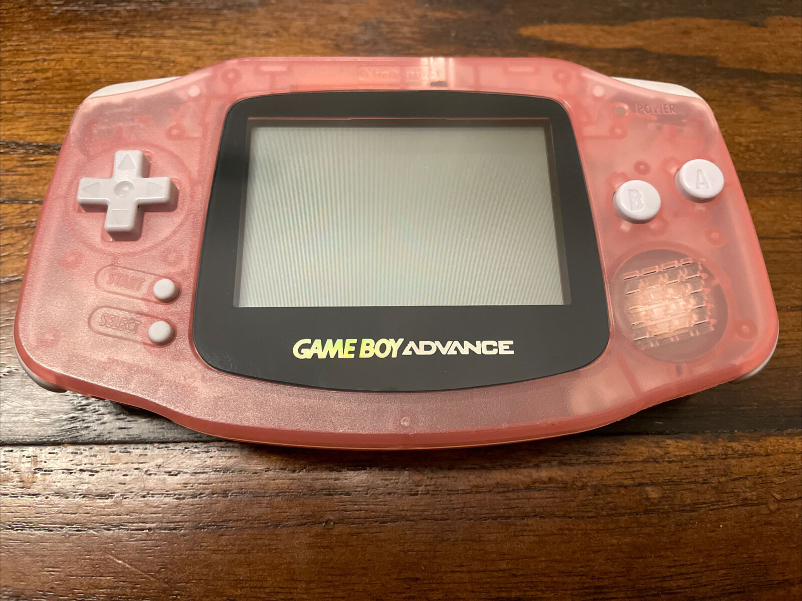 GBA: CONSOLE - GAMEBOY ADVANCE - FUSCHIA / PINK - W/O BATTERY COVER (USED)