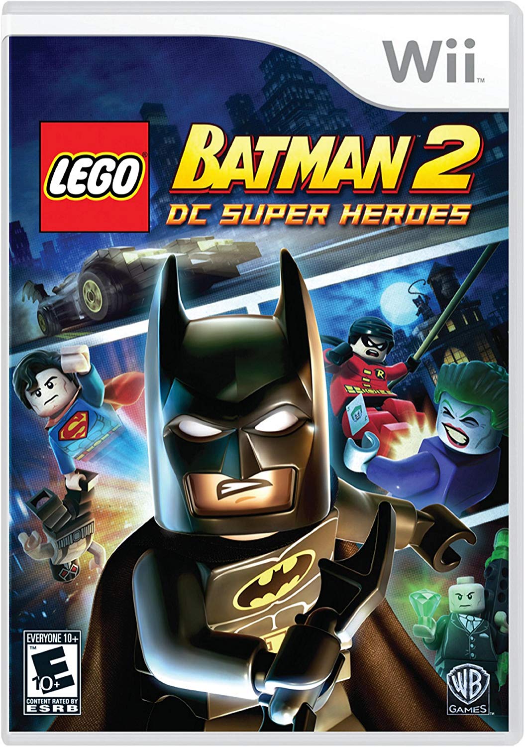 WII: LEGO BATMAN 2: DC SUPER HEROES W/ GREEN LANTERN EMERALD KNIGHTS MOVIE (COMPLETE) - Click Image to Close
