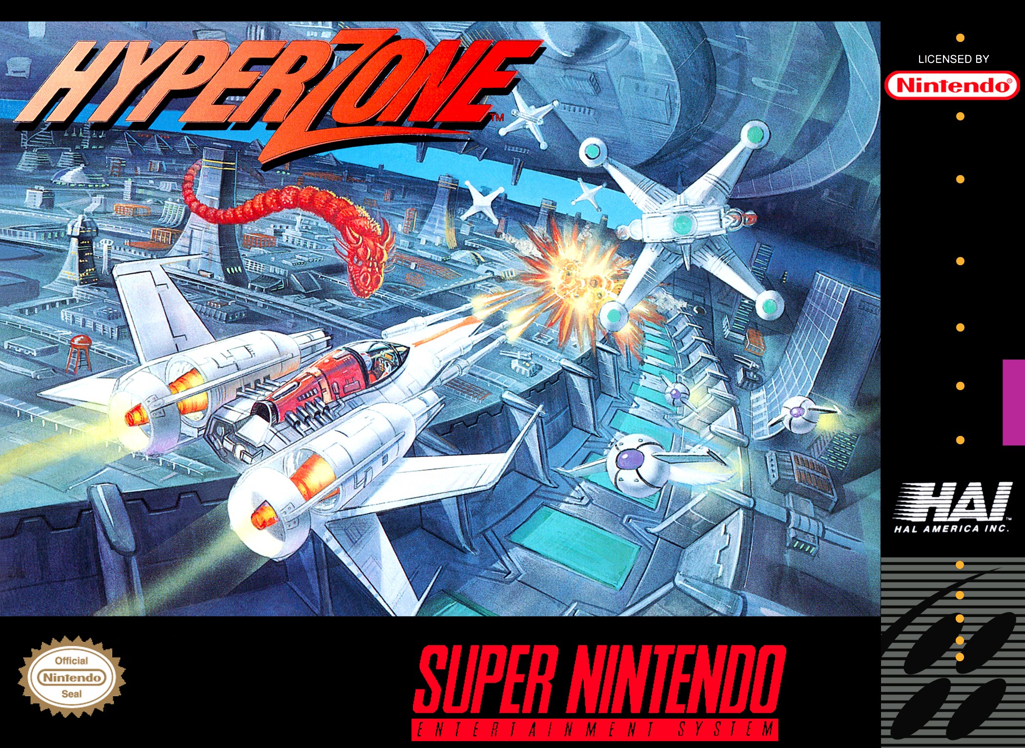 SNES: HYPERZONE (WORN LABEL) (GAME) - Click Image to Close