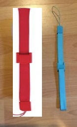 WII: CONTROLLER ACCESSORY - NINTENDO - WRIST STRAP - BLUE; RED; BLACK; WHITE OR CLEAR (USED) - Click Image to Close