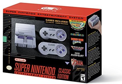 SNES: CONSOLE - CLASSIC EDITION - MODEL CLV-201 - INCL: 2 CTRLS; HOOKUPS (USED)